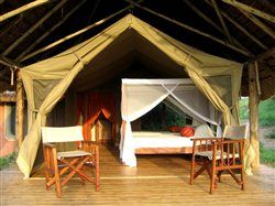 Zelt der Mhingo-Lodge