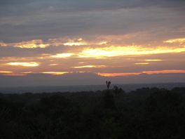 Sonnenuntergang in Uganda