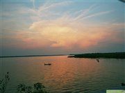 Sunset in Queen-Elisabeth national park, Uganda